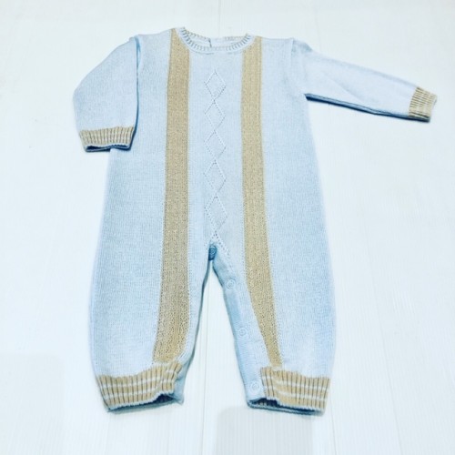 Boys knitted Blue/Beige All In One